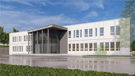 Glavni vhod prenovljene knjižnice